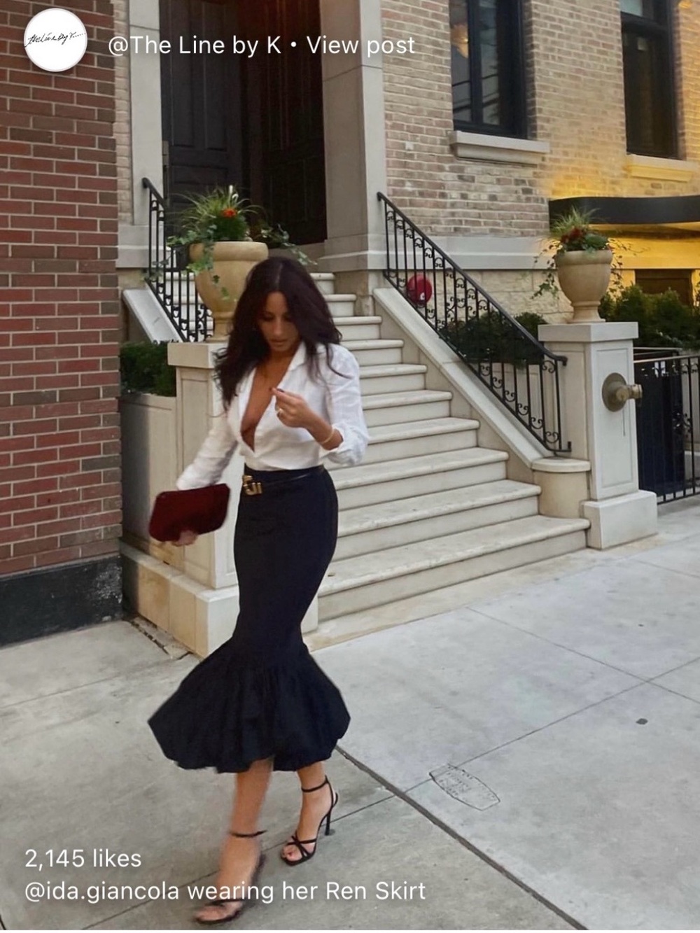 The Line by K Black Ruffled Skirt